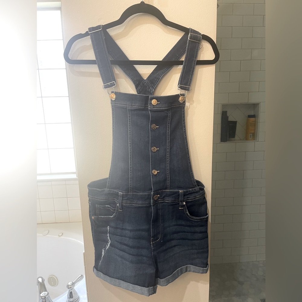 Denim Overall Shorts